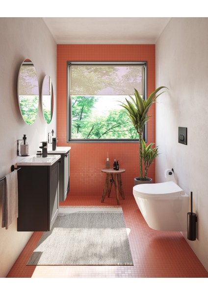 Root A4273236 Square Lavabo Bataryası, Mat Siyah fırsatları