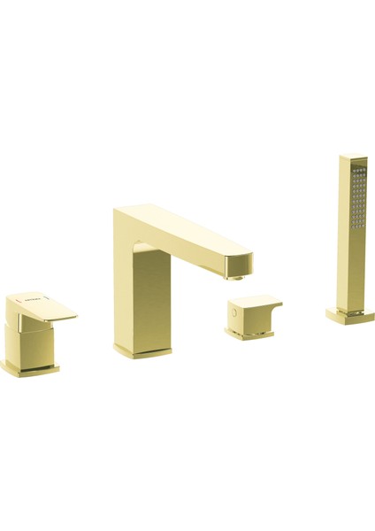 Root Square A4275723 Küvet Bataryası, 4 Delikli, Altın