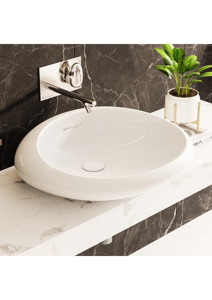 İstanbul A42231 Ankastre Lavabo Bataryası, Uzun, Sıva Üstü, Krom