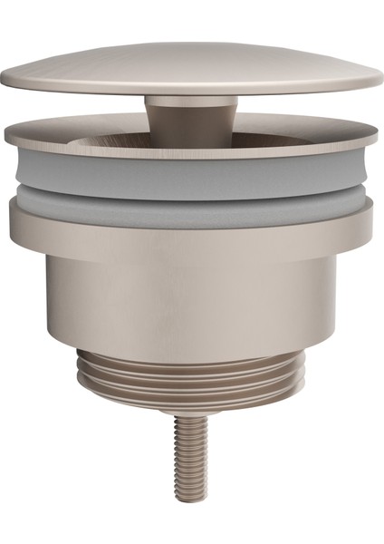 Origin A4514834 Yuvarlak Lavabo Süzgeci, Universal, Sabit, Fırçalı Nikel