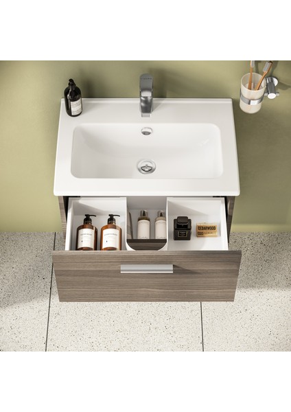 Mia 75103 Banyo Dolabı Seti, Çekmeceli, 60 cm, Cordoba