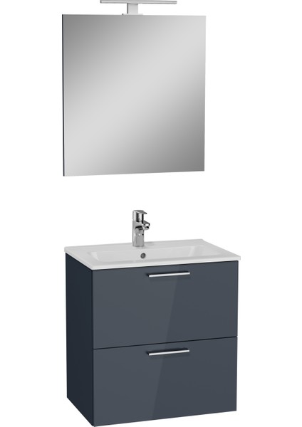 Mia 75102 Banyo Dolabı Seti Çekmeceli 60 cm Antrasit