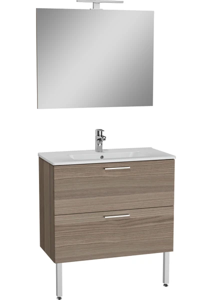 Mia 75076 Banyo Dolabı Seti Çekmeceli, Ayaklı, 80 cm, Cordoba