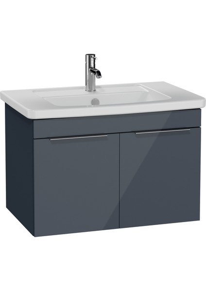 Quadrum 66165 Lavabo Dolabı, Kapaklı, 80 cm, Antrasit