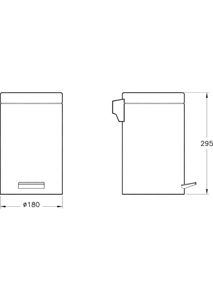 VitrA Arkitekta A44055 Çöp Kovası, 4,5 Litre, Parlak Paslanmaz Çelik