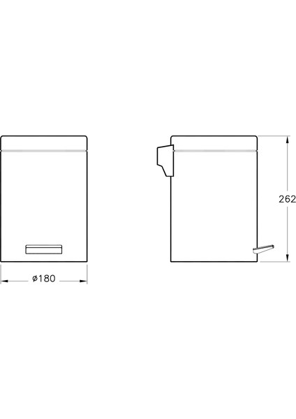 VitrA Arkitekta A44054 Çöp Kovası, 3 Litre, Parlak Paslanmaz Çelik