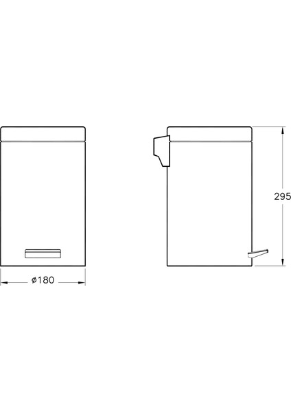 Arkitekta A44012 Çöp Kovası, Yavaş Kapanır, 4,5 Litre, Parlak Paslanmaz Çelik