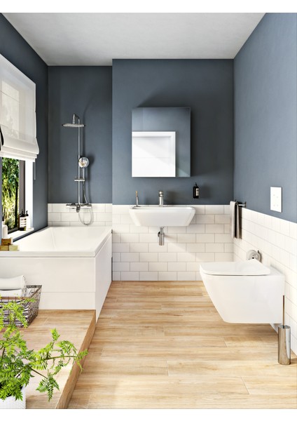 Arkitekt 66187 Dolaplı Ayna, 60 cm, Krom / Sağ