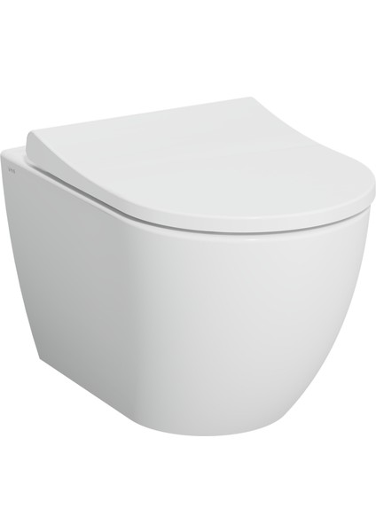 Ardea 7510B003-6345 Round Smoothflush Asma Klozet-Kapak Seti, Beyaz