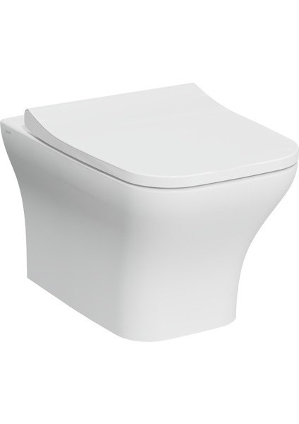 Ardea 7484B003-6344 Square Smoothflush Asma Klozet-Kapak Seti, Beyaz