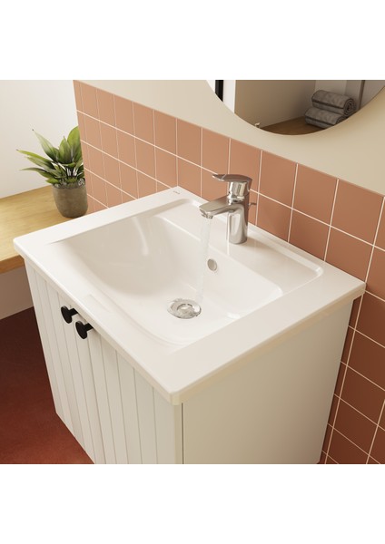 Integra 7055B003-0001 Etajerli Lavabo, Beyaz, 60x47 cm fırsatları