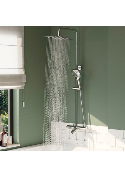 AquaHeat Bliss 230B A47211 Termostatik Banyo Sistemi, Krom