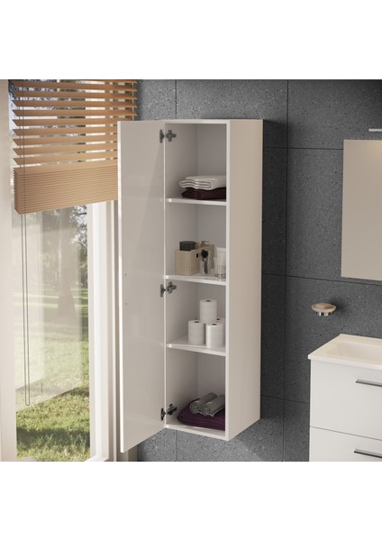 Mia 66166 Boy Dolabı 35 cm Parlak Beyaz fiyatları