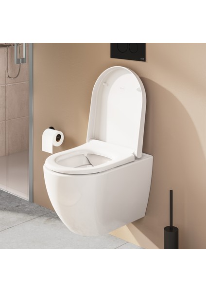 Integra 108-003R009 Klozet Kapağı, Yavaş Kapanır, Kolay Çıkabilir, Beyaz fırsatları