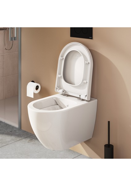 Integra 108-003R009 Klozet Kapağı, Yavaş Kapanır, Kolay Çıkabilir, Beyaz indirimleri