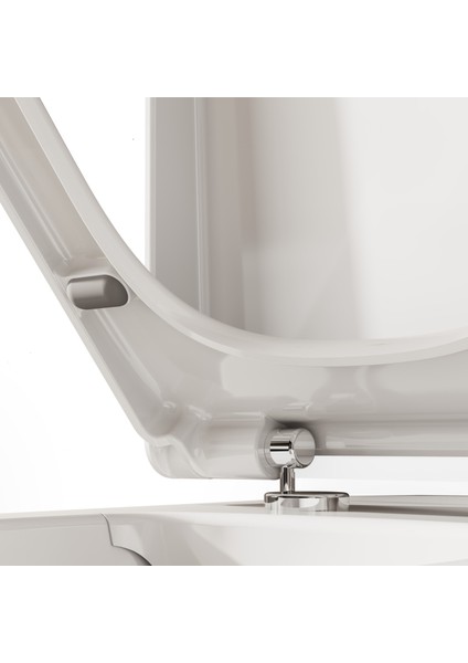 Integra 108-003R009 Klozet Kapağı, Yavaş Kapanır, Kolay Çıkabilir, Beyaz