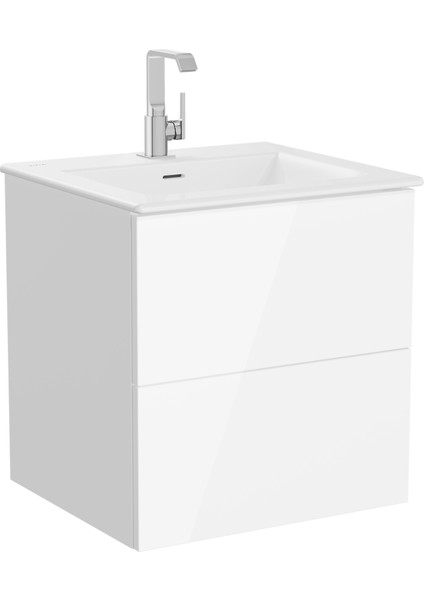 Metropole Pure 67335 Lavabo Dolabı, 2 Çekmeceli, Parlak Beyaz, 60 cm