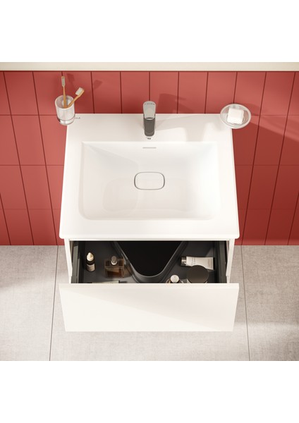Metropole Pure 67335 Lavabo Dolabı, 2 Çekmeceli, Parlak Beyaz, 60 cm modelleri