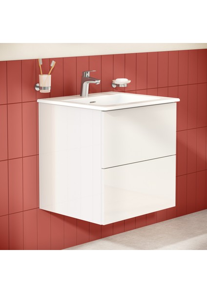 Metropole Pure 67335 Lavabo Dolabı, 2 Çekmeceli, Parlak Beyaz, 60 cm indirimleri