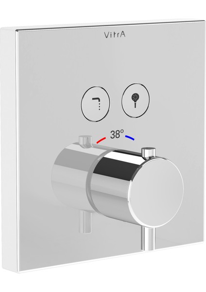 AquaHeat A42746 Ankastre Termostatik Banyo Bataryası, Sıva Üstü Grubu, Krom