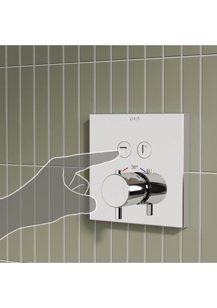AquaHeat A42746 Ankastre Termostatik Banyo Bataryası, Sıva Üstü Grubu, Krom modelleri