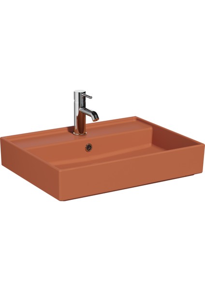 ArchiPlan 7414B077-0001 Lavabo, Mat Terra Rosa, 60x46 cm