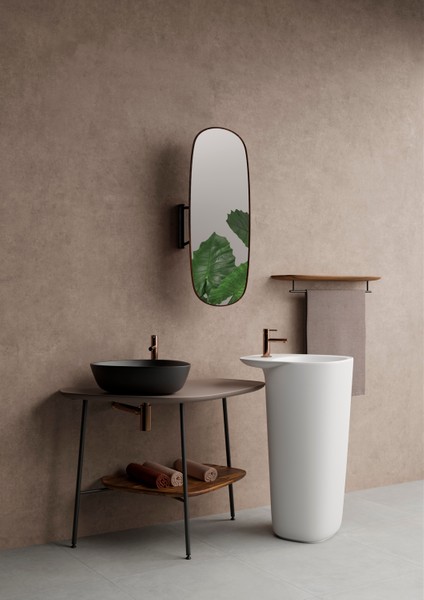 Plural 7812B483-0016 Üçgen Alçak Çanak Lavabo, VitrA Clean, 47 cm, Mat Siyah
