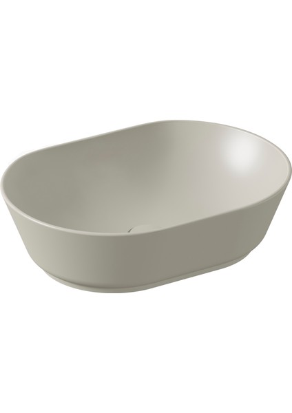 Geo 7427B020-0016 Oval Çanak Lavabo, 55 cm, Mat Bej