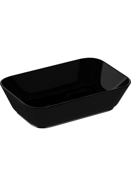 Geo 7425B070-0016 Dikdörtgen Çanak Lavabo, 60 cm, Siyah