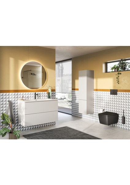 Suit A4281639 Lavabo Bataryası, Üstten Kumandalı, Parlak Siyah indirimleri