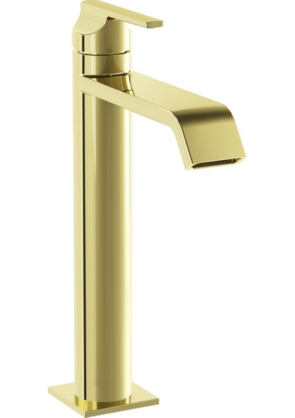 VitrA Suit A4281474 Yüksek Lavabo Bataryası, Soft Altın