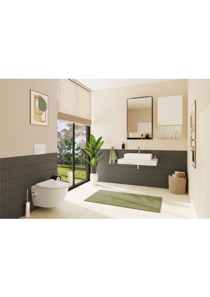 ArchiPlan 7401B003-0041 Dar Lavabo, 60x38 cm, Beyaz