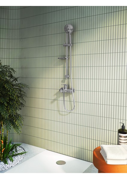 Root Round A42725 Banyo Bataryası, Krom