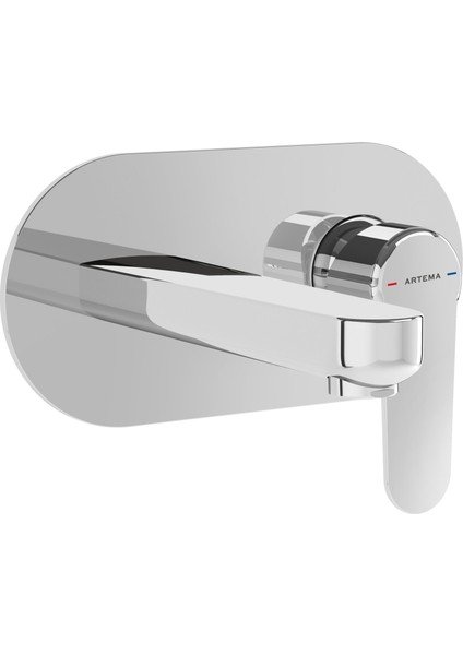 Root Round A42721 Ankastre Lavabo Bataryası, Sıva Üstü, Krom