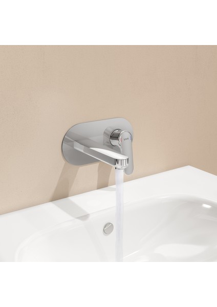 Root Round A42721 Ankastre Lavabo Bataryası, Sıva Üstü, Krom