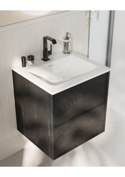 Suit A4261639 Lavabo Bataryası Yandan, Parlak Siyah