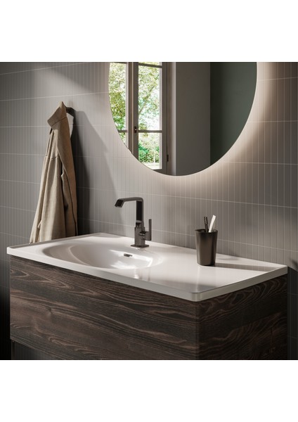 Suit A4261639 Lavabo Bataryası Yandan, Parlak Siyah