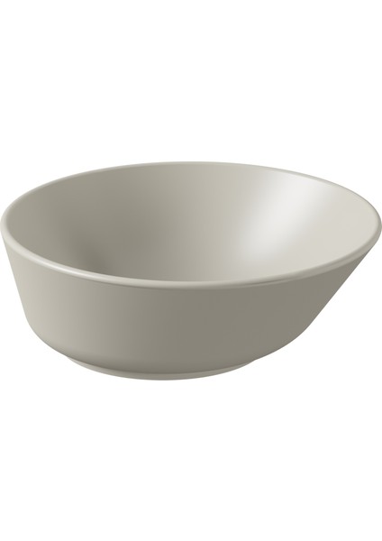 Geo 7421B020-0016 Yuvarlak Çanak Lavabo, 38 cm, Mat Bej