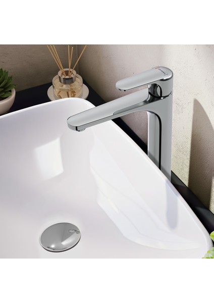 Root Round A42707 Çanak Lavabo Bataryası, Krom