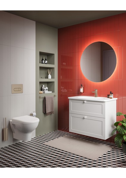 Root Round A4270534 Lavabo Bataryası, Fırçalı Nikel modelleri