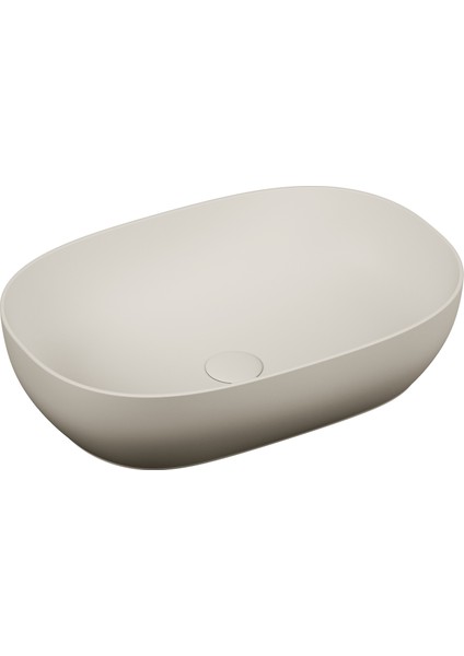 Outline 5995B420-0016 Oval Çanak Lavabo, 60 cm, Mat Bej