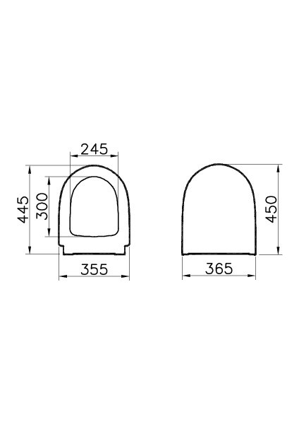 Sento 86-003R009 Klozet Kapağı, Yavaş Kapanır, Kolay Çıkabilir, Beyaz