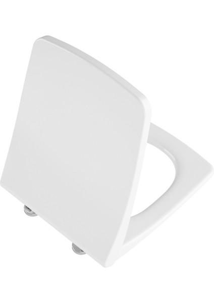 Metropole 132-003R009 İnce Klozet Kapağı, Yavaş Kapanır, Kolay Çıkabilir, Beyaz