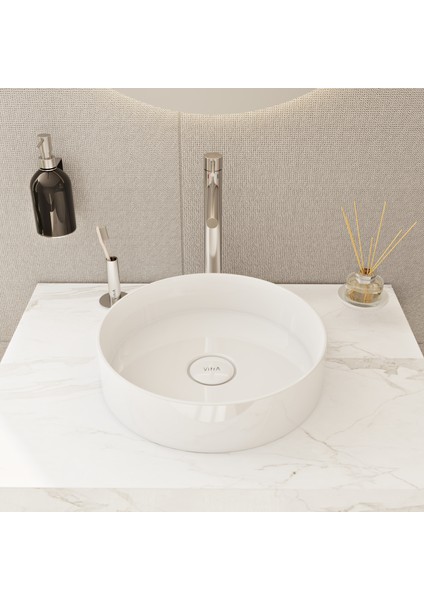 Memoria M58000005000 Infinit Yuvarlak Çanak Lavabo, 40 cm, Beyaz fırsatları