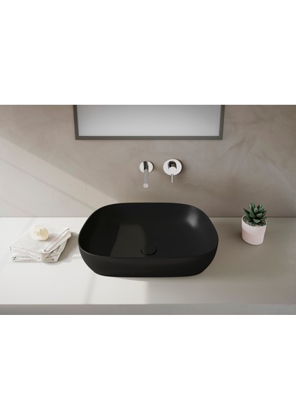 Outline 5993B483-0016 TV Çanak Lavabo, 63 cm, Mat Siyah fiyatları