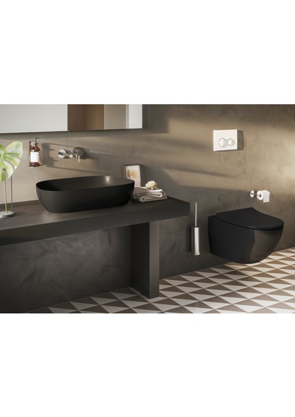 Outline 5993B483-0016 TV Çanak Lavabo, 63 cm, Mat Siyah modelleri