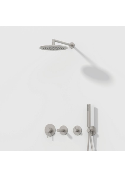 Origin A4262134 Ankastre Lavabo Bataryası, Duvardan Kontrol, Sıva Üstü, Fırçalı Nikel