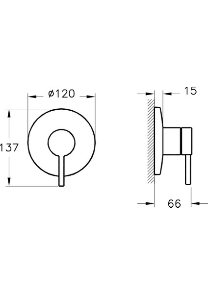 Origin A4262134 Ankastre Lavabo Bataryası, Duvardan Kontrol, Sıva Üstü, Fırçalı Nikel