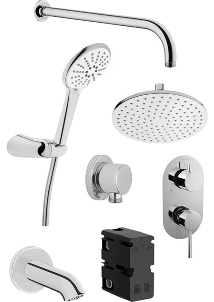 Minimax S A49273 Ankastre Duş Seti, Krom
