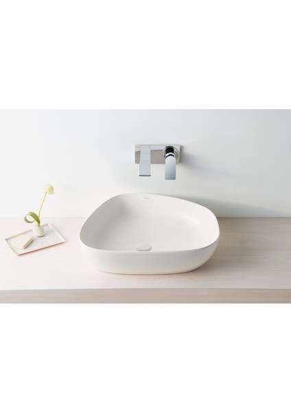 Outline 5991B401-0016 Asimetrik Lavabo, VitrA Clean, 56 cm, Mat Beyaz